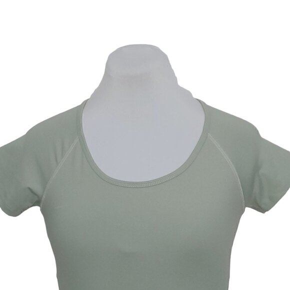 NWT MANGO Sage green virgil yoga active crop top - Picture 5 of 11